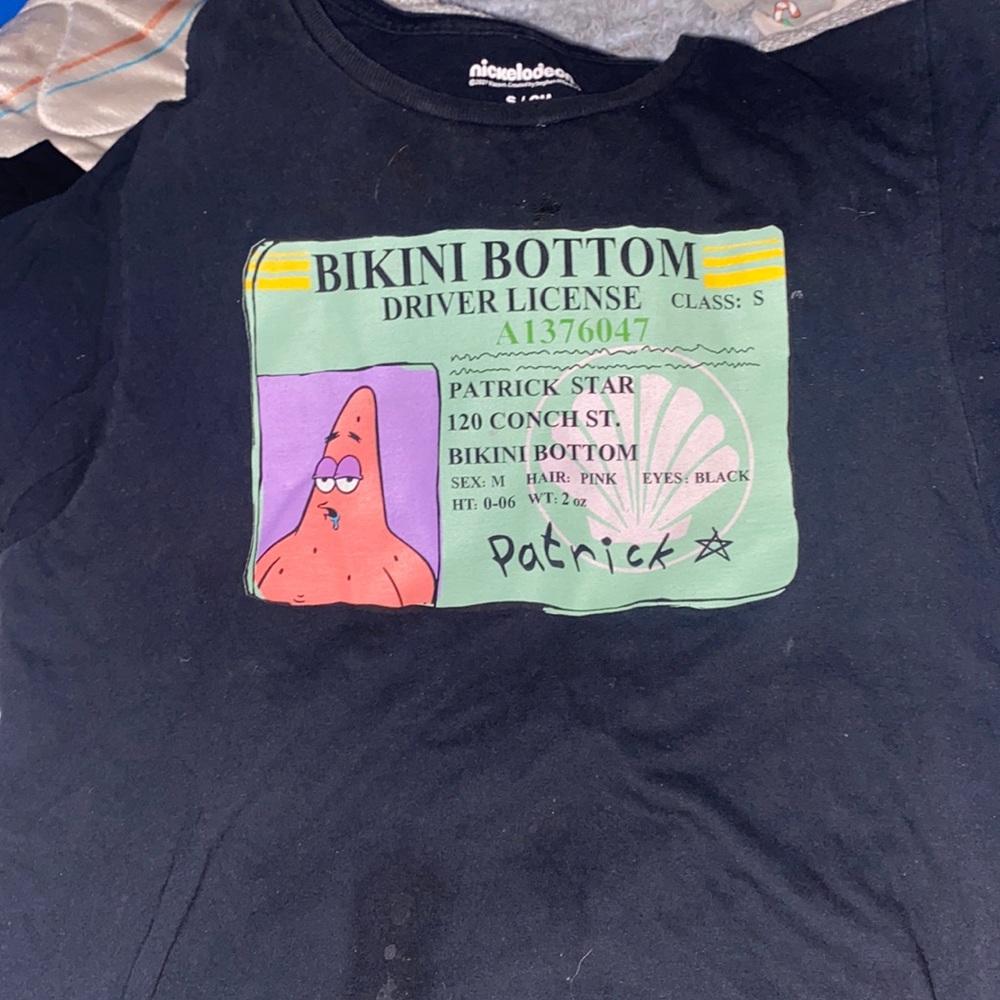 Patrick’s drivers license T-shirt